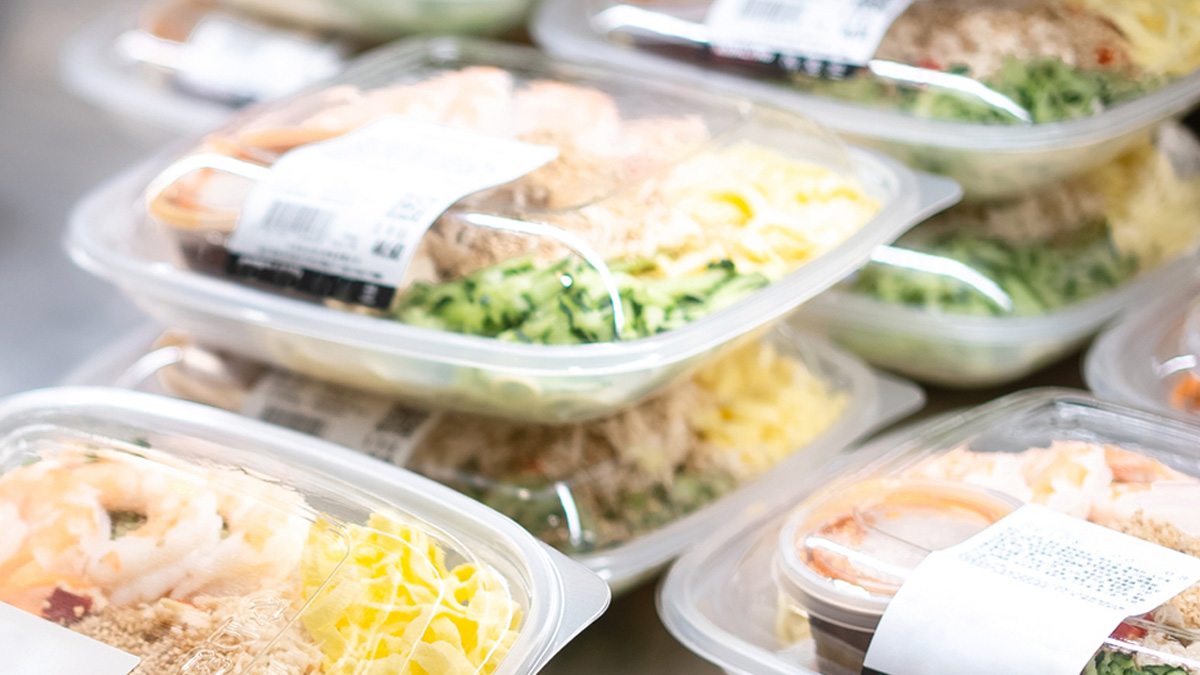 Close up of premade meals